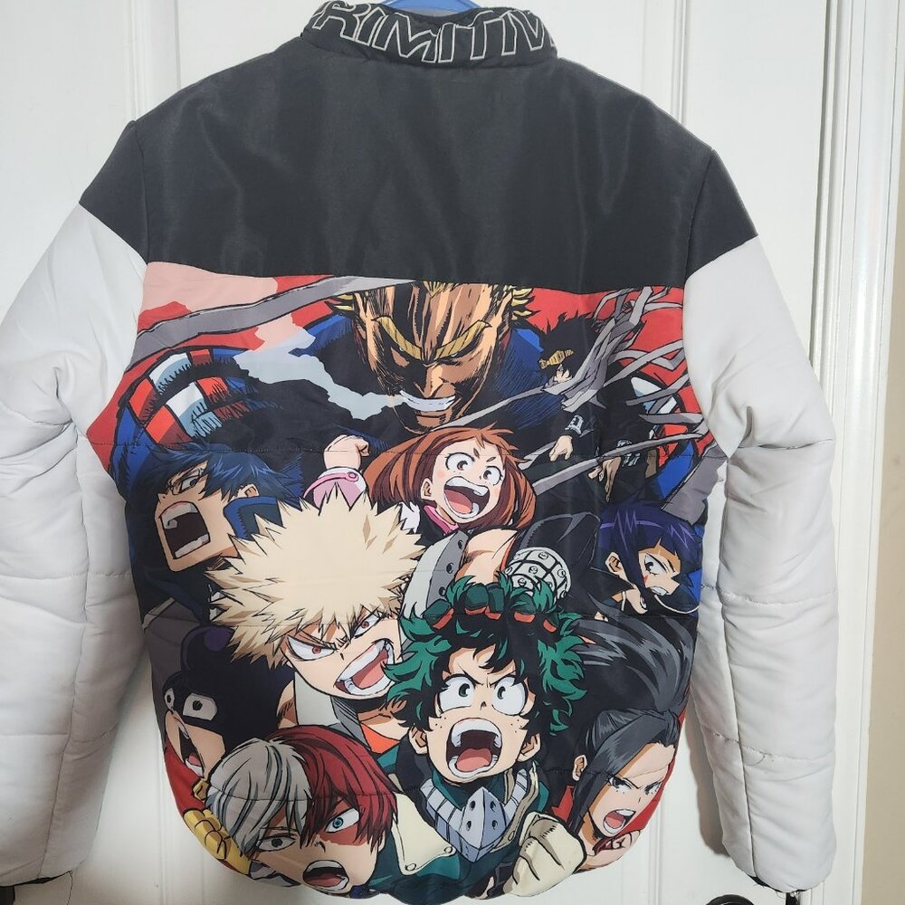 Primitive Skateboards X My Hero Academia Puffer Jacket MEDIUM